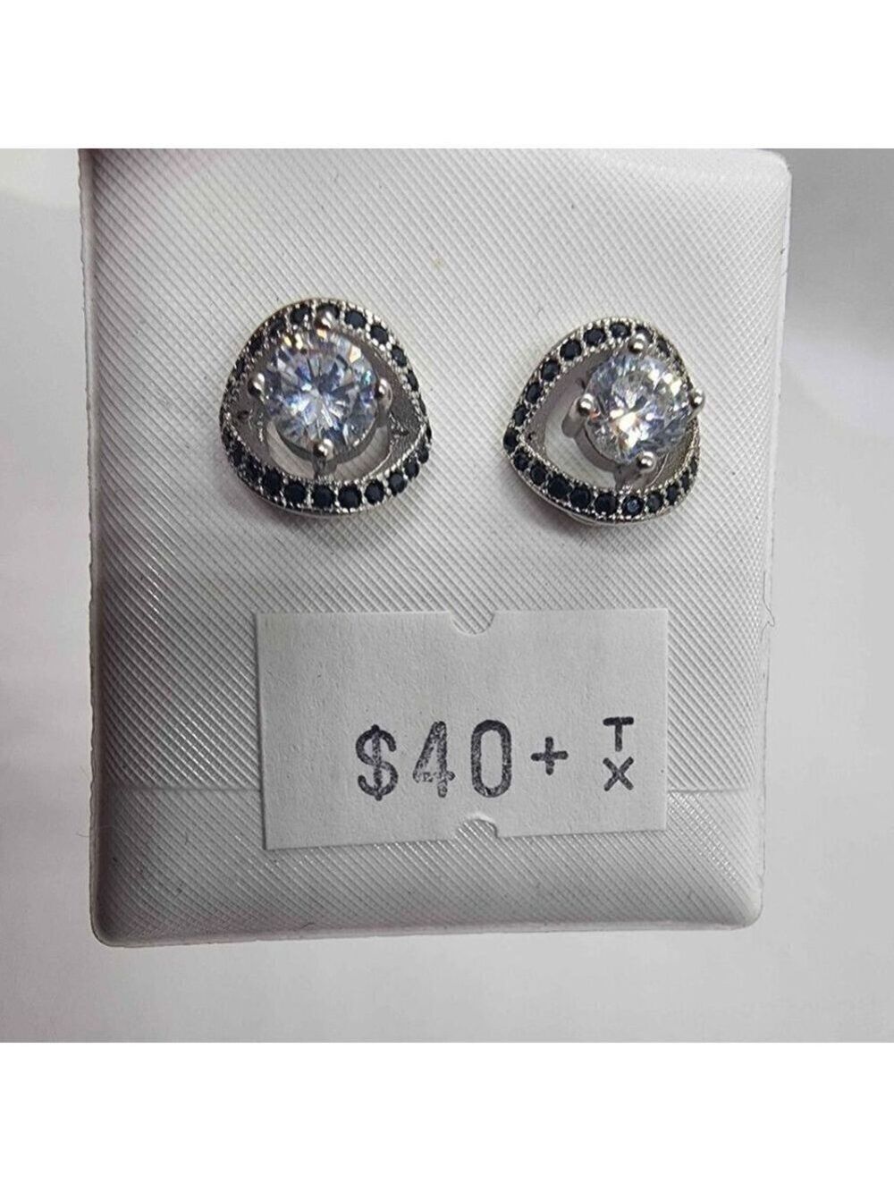 Brand New 925 Sterling Silver Earrings with Sparkling Cubic Zirconia Stones
